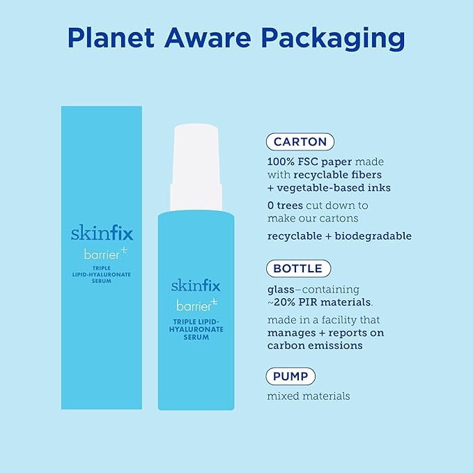 Skinfix Barrier+ Triple Lipid-Hyaluronate Serum: Hydrating Serum That Delivers a Surge of Moisture to Hydrate, Replenish & Nourish Skin, 1 Fl Oz