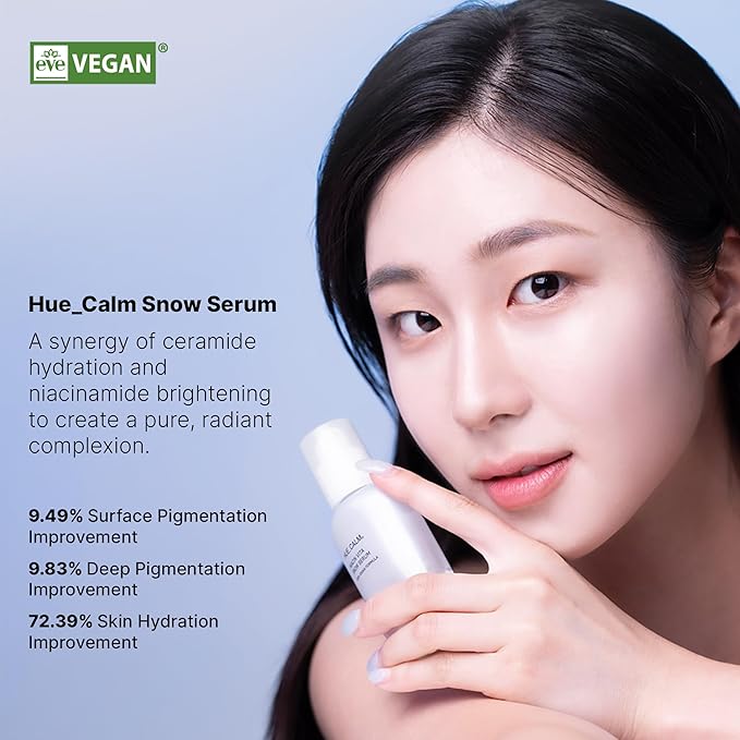 Niacin Vita Snow Serum, Korean Skincare for Brightening, Hydration, Oil Control, 3% Niacinamide, Vitamin C Serum & Ceramide, Dark Spot Corrector, Hyperpigmentation Treatment, Gentle Daily Use