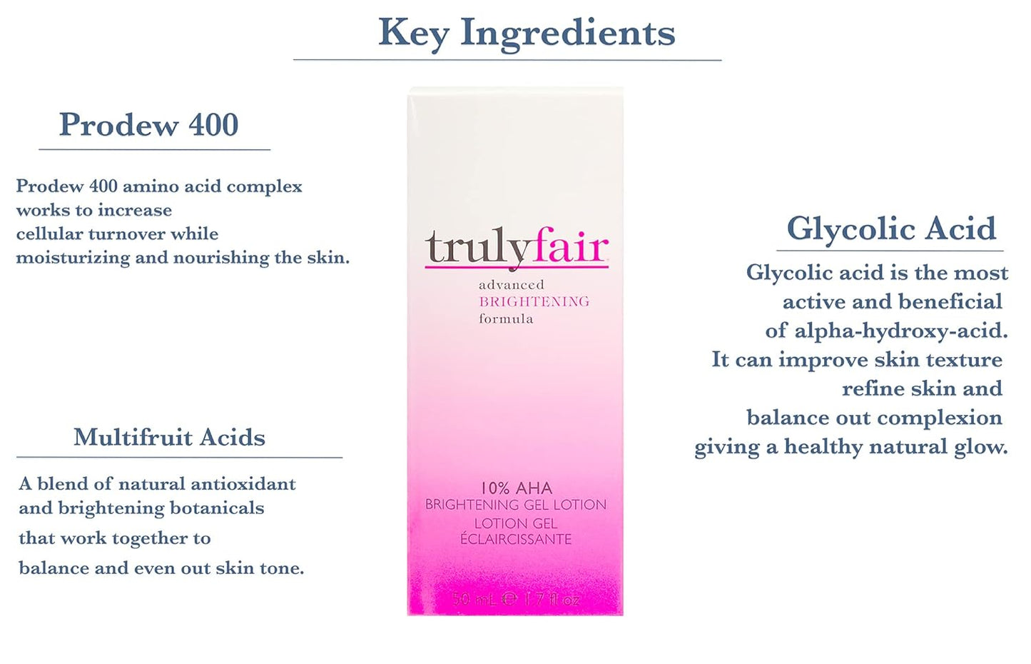 Face Brightening Kit - 7% Glycolic Acid Concentrated Cream 1.7 fl oz & AHA Gel Lotion 1.7 fl oz - Anti-aging Anti-wrinkle - Moisturizer - Hydrating Skincare Kit - Paraben-free - For women