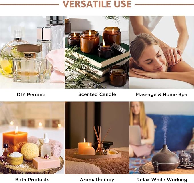 Folkulture Essential Oils for Diffuser | Set of 6x0.34 fl oz, 60 ml Fragrance Oils Scents for Home | Oil Diffusers Essential Oils | Fragrance Oil for Diffuser for Gifts for Mothers - Whispers