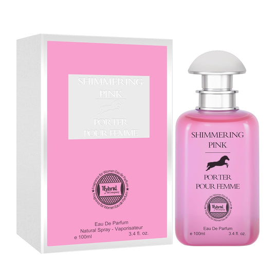 Hybrid & Company Women Shimerring Pink Porter Eau De Parfum Vaporisateur Natural Spray 3.4 Fl Oz