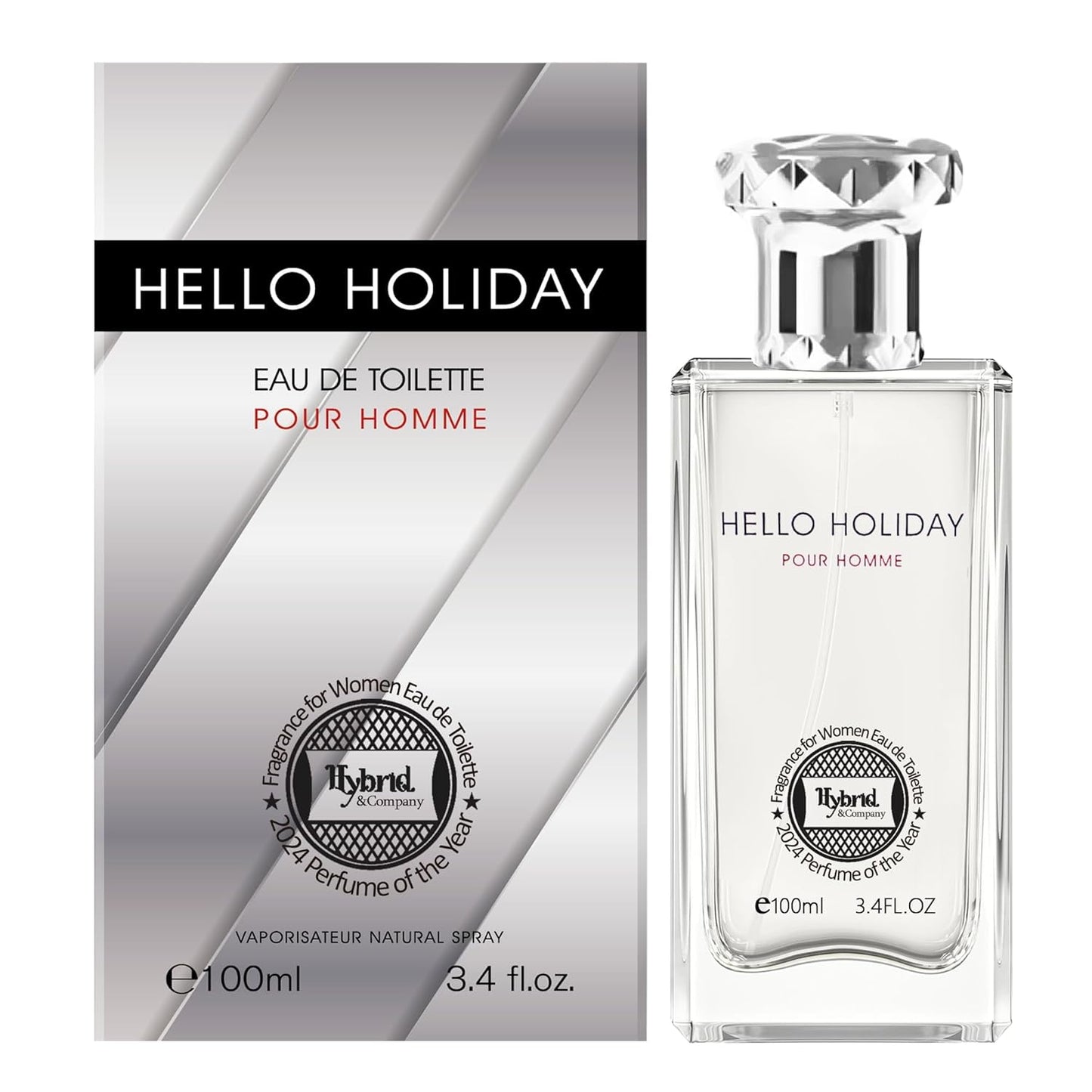Hybrid & Company Women Hello Holiday Pour Femme Eau De Parfum Vaporisateur Natural Spray 3.4 Fl Oz
