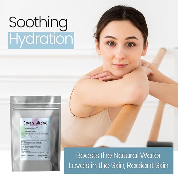 Cetearyl Alcohol Cosmetic Grade 8 Oz / 226 Grams - Cetearyl Alcohol Emulsifying Wax Organic for Body Butter, Cetearyl Alcohol Suitable for Making Conditioners, Scrubs and Creams by Talsen Chemicals