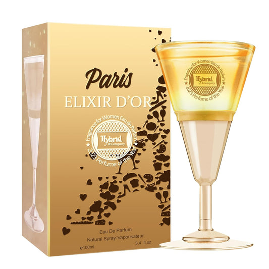 Hybrid & Company Paris Elixir D'Or For Women Fascinating Fragrance Scent Womens Perfume, 3.4 Fl Oz