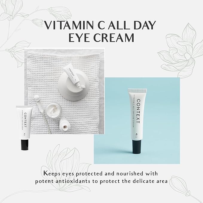 CONTEXT SKIN Eye Cream for Dark Circles and Puffiness | Revitalizing and Hydrating | Eye Cream with Angelica, Echinacea, Licorice, Grape Seed Extracts, Vitamin C & E | Cruelty-Free Soothing Skin