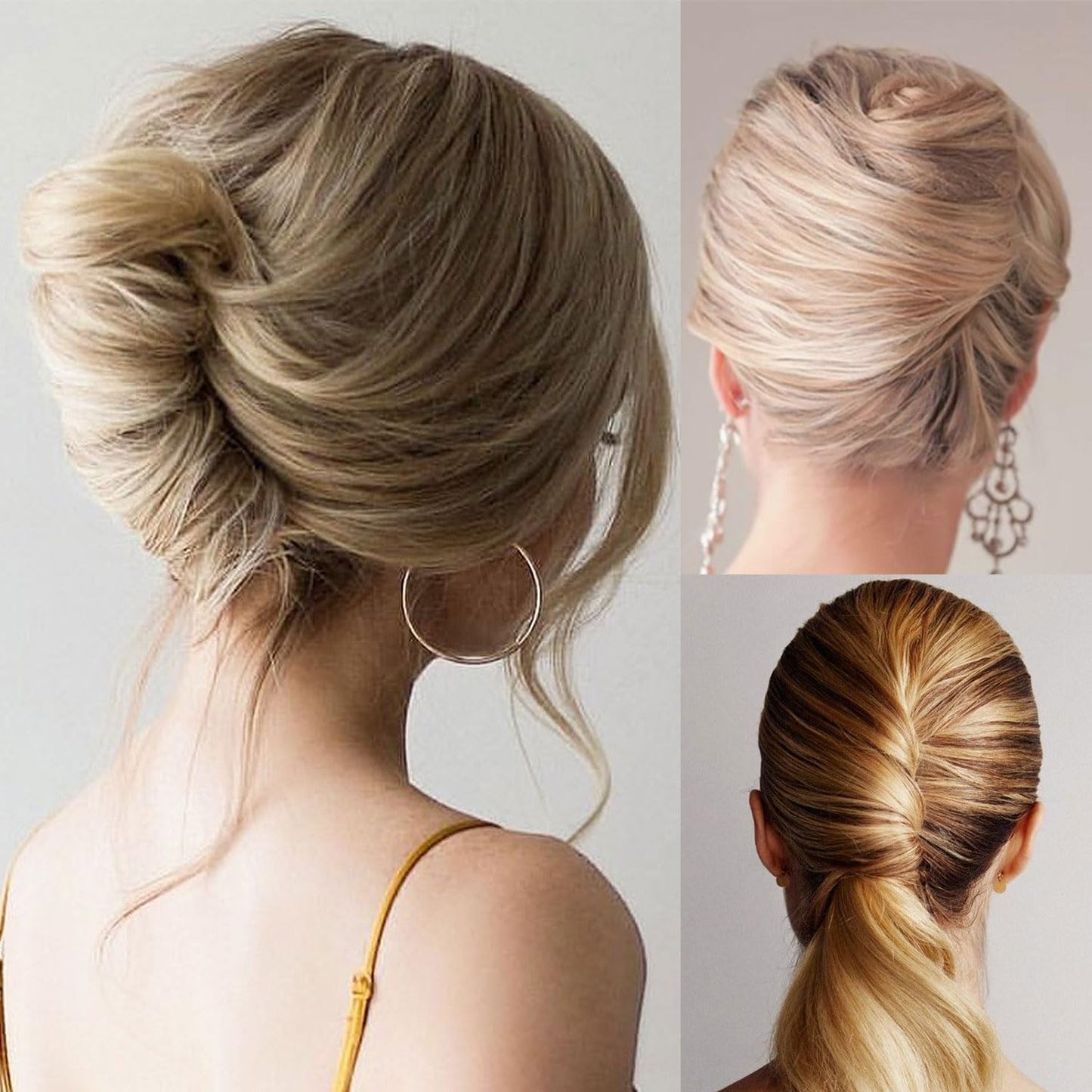 8 Pieces Hair Side Combs, Metal Hair Fork Clip Hair Pins for Buns Hair Updo U-Shape Hair Sticks for Women Hair Styling Tool Accessories (Gold)