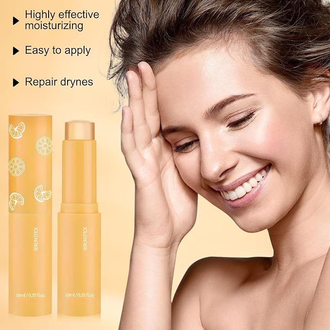 2PCS Serum Stick, Eye Stick, Vitamin C & Hydrating Balm For Face And Body, Multi Balm Stick, Smooth Fine Lines