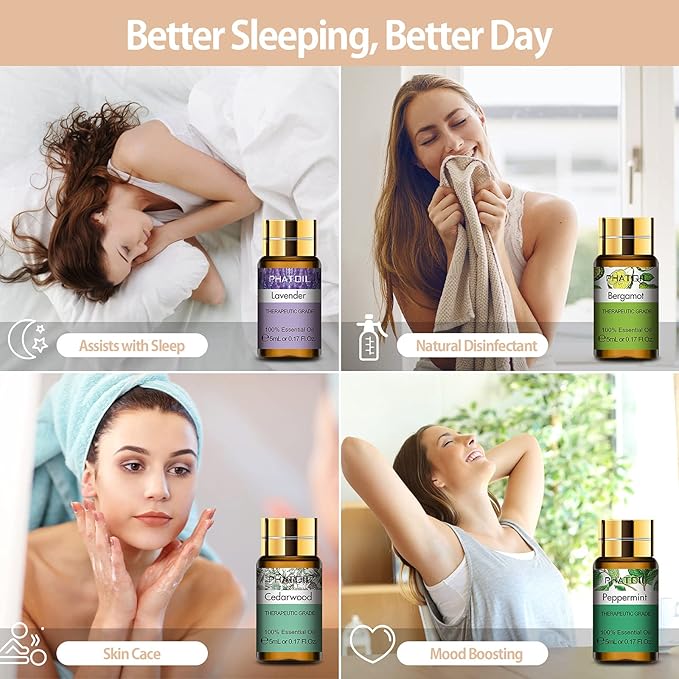 Premium Essential Oils Set, Pure Aromatherapy Oils Gift Set -15 Pack/5ml for Relaxation, Diffuser, Humidifier, Home, Office, Yoga