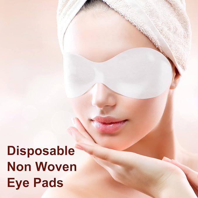 Joez Wonderful 50 Sheets Disposable Eye Mask Paper, Non Woven Eye Care Patches Paper Eye Covers, Cotton Spa Eye Pads for Facials, DIY Clear Eye Mask Paper Beauty Sheets for Makeup