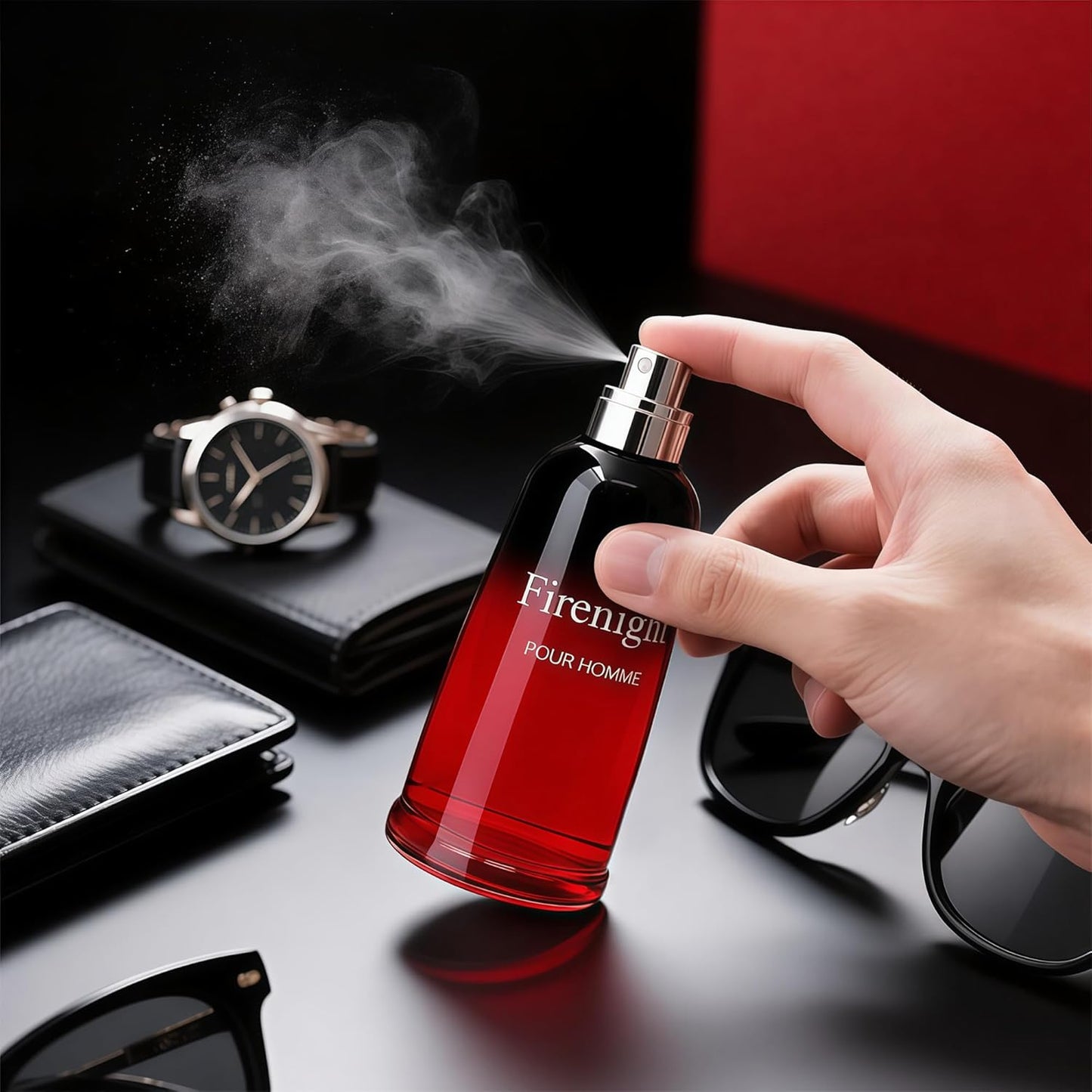 Cologne for Men Firenight 3.4 Fl Oz Eau de Parfume Natural Body Spray Noted with Nutmeg Flower, Lavender, Cedar, Chamomile, Mandarin Orange Fragrance Men's Perfume for Day & Night Use