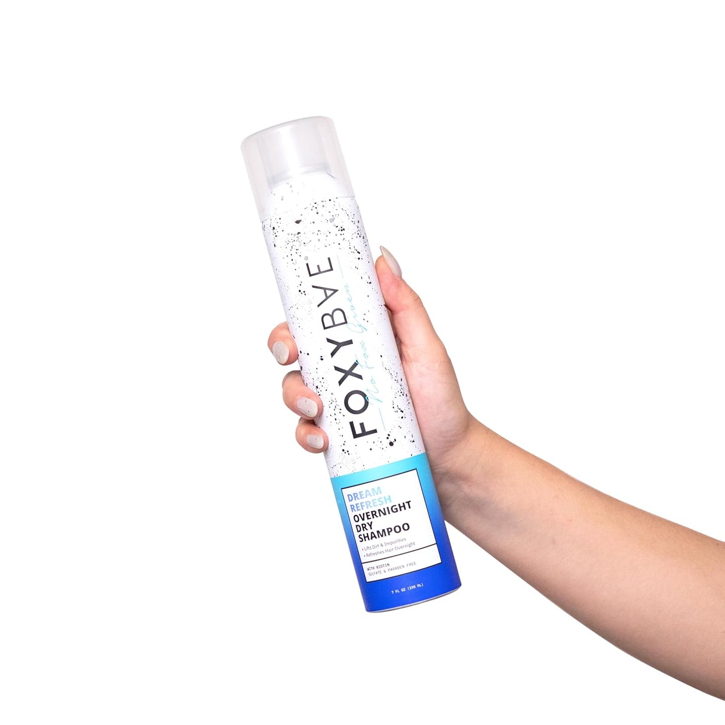 FoxyBae Overnight Dry Shampoo Spray – Biotin, Rice Starch & Charcoal Formula – Absorbs Oil, Sweat & Odor for Fine, Thick & Color-Treated Hair – Dream Refresh – 7 fl oz