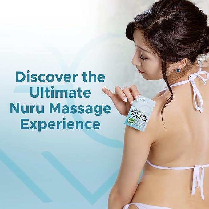 2 x Premium Massage Gel Powder | 5g Travel Sachet Makes 500ml/ 16.9 fl oz | Made in Japan Paraben & Glycerine Free