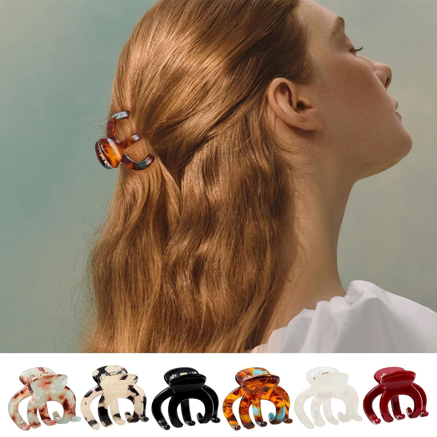 12Pcs Small Hair Claw Clips - Trendy Small Non-Slip Hair Clips for Women Girls - Stylish Thin Hair Accessories Classic Hair Clips for Easy Styling-(small hair clips 3)