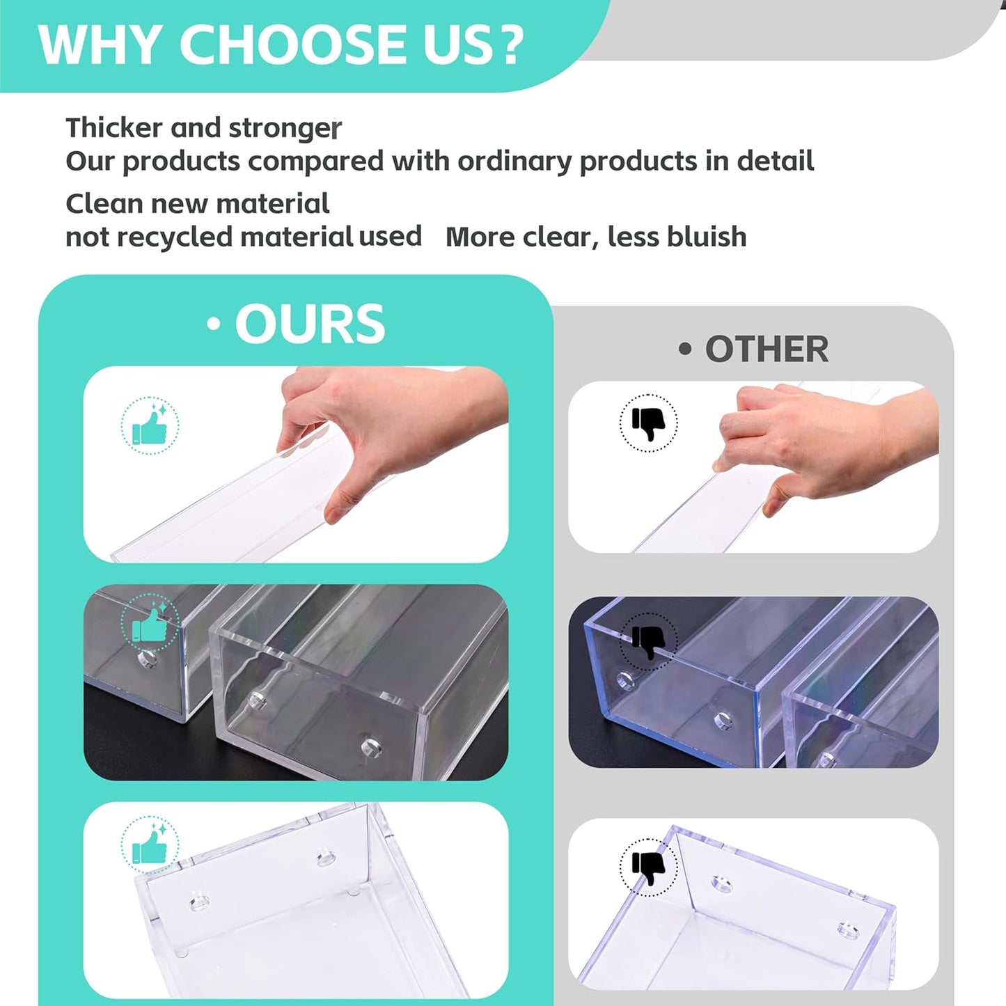 Kingtaily Organizer Rack Stand Holder Large Capacity Acrylic Clear 6 Layers for Nails Polish Essential Oil Lipstick Sunglasses