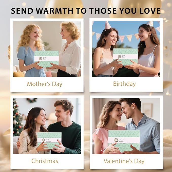 Facial Skin Care Set & Spa Kit - Gift for Women Ideas, Self-care Relaxation Gifts, Skin Care Collection with Essential Oils, Hyaluronic Acid, Vitamin E. (Tea Tree)