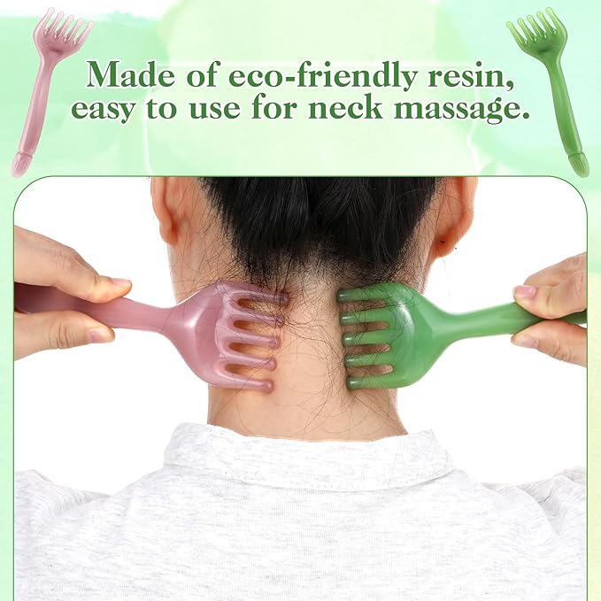 2Pcs Resin Scalp Massage Tool, Five Claw Facial Scrapper, Head Massager Scalp Comb Guasha Scraping Scalp Comb Multi-Functional Handheld Scalp Massage Tool for Neck Lymph Every Part of The Body