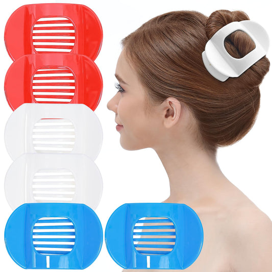RC ROCHE 6 Pcs Flat Claw Hair Clips for Women Thick Hair French Round Duckbill Square Secure Strong Hold Grip Clamps Barrettes Curved No Slip No Crease Styling Cute Jumbo XL, Large Limited Edition