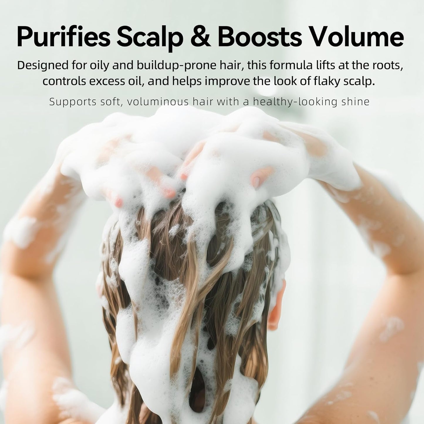 ALFHEIM Rosemary+ Purifying Shampoo – Clarifying Cleanse for Oily & Fine Hair with Rosemary, Peppermint & Jojoba Oils – Deep Scalp Refresh, Lightweight Volume – Vegan, Sulfate Free – 18 oz / 535 ml