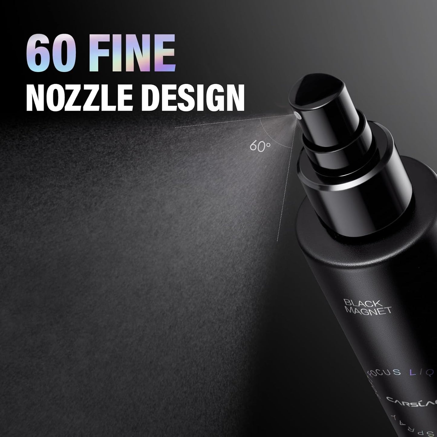 CARSLAN 1.0 Soft Focus Pressed Setting Powder + Black Magnet Setting Spray, Longwear Oil Control, Waterproof Combo, All Day Longlasting Makeup Set