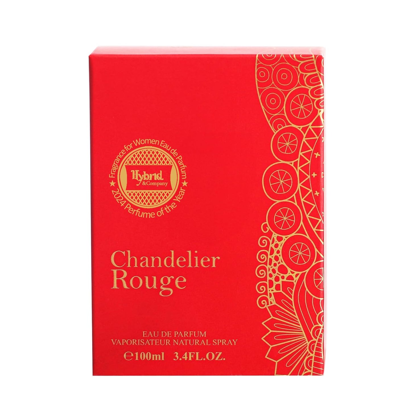 Hybrid & Company Women Chandelier Rouge Eau De Parfum Vaporisateur Natural Spray 3.4 Fl Oz