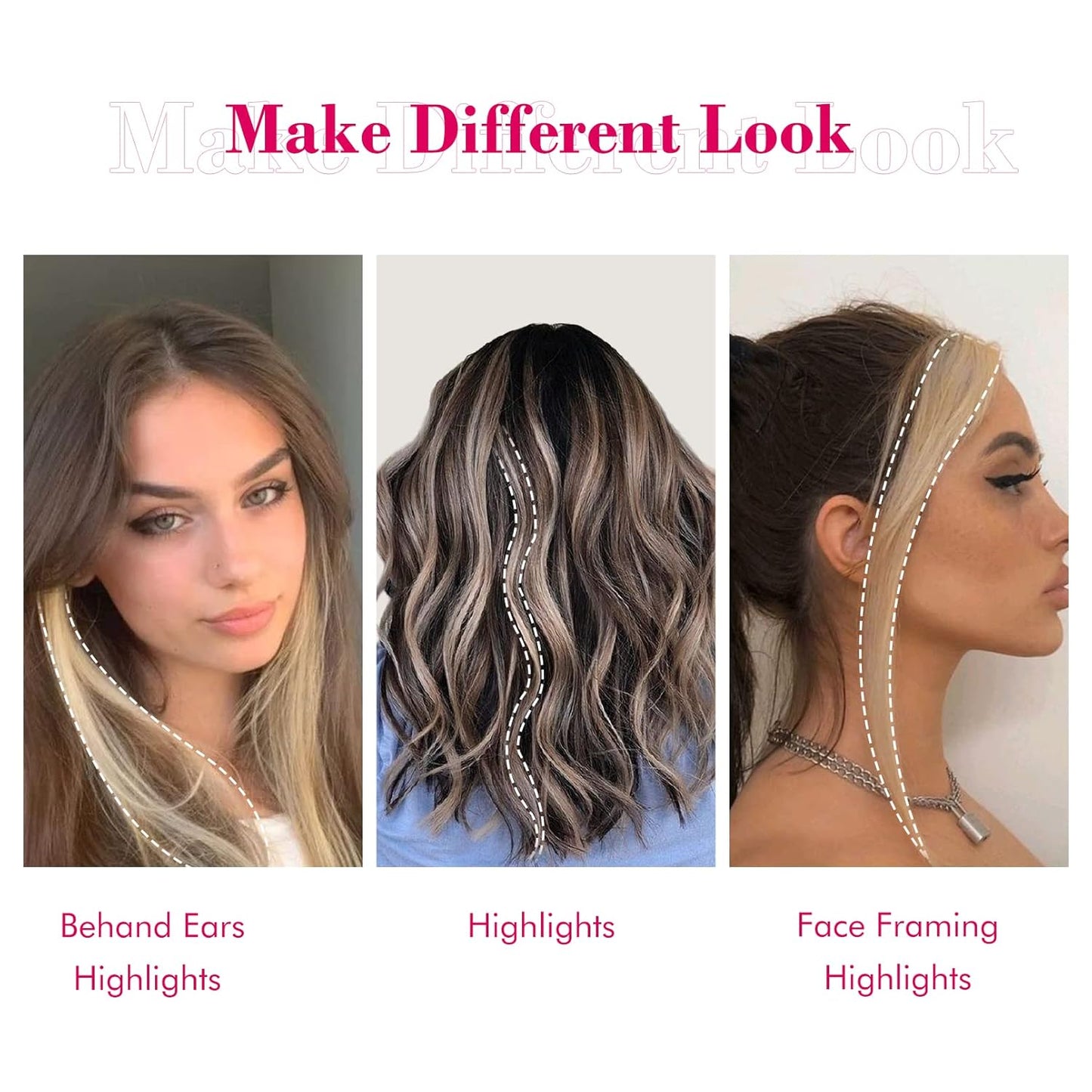 REECHO Side Air Bangs, 12 inch Long Wavy Curly Clip in Bangs Front Side Bangs for Women Daily Use 2 PCS Set Long Temples (Bleach Blonde)