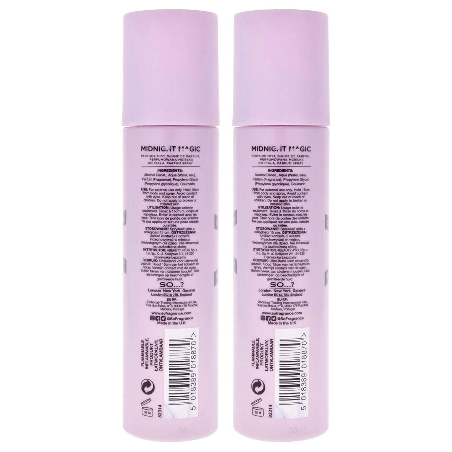 So...? Midnight Magic Perfume Mist for Women - 4.7 oz Mist - Pack of 2