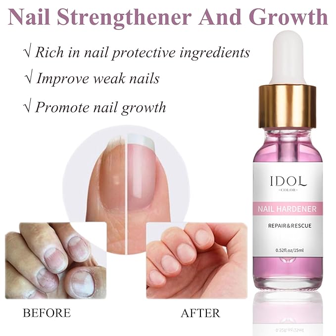 Natural Nail Hardener - Growth & Strengthener - Nourish Polish - 15ml