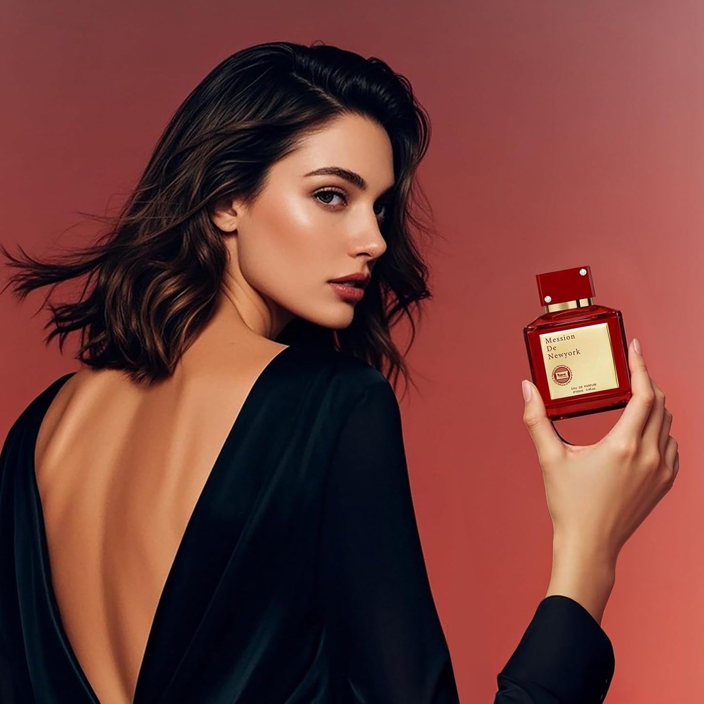 Hybrid & Company Mession De New York Red Eau De Parfum Natural Spray Fresh Floral Scent, 3.4 Fl Oz