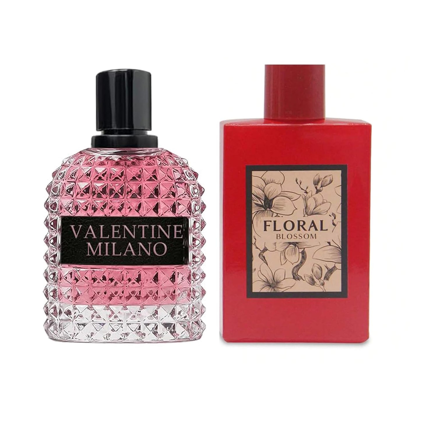 Women's Perfume Combo Set Milano Women&Floral Blossom Floral Fruity Fragrance Eau De Parfum Elegant 100ml Bottle Natural Spray Each for Daily Used