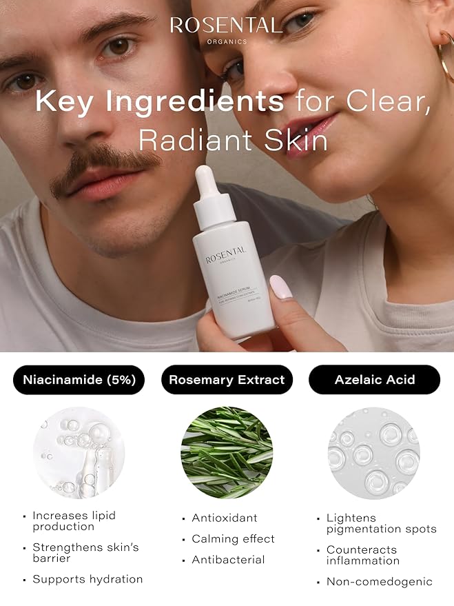 Organics Hydrating Facial Serum - 100% Vegan & Natural Cosmetics (30 ml, Niacinamide Serum)