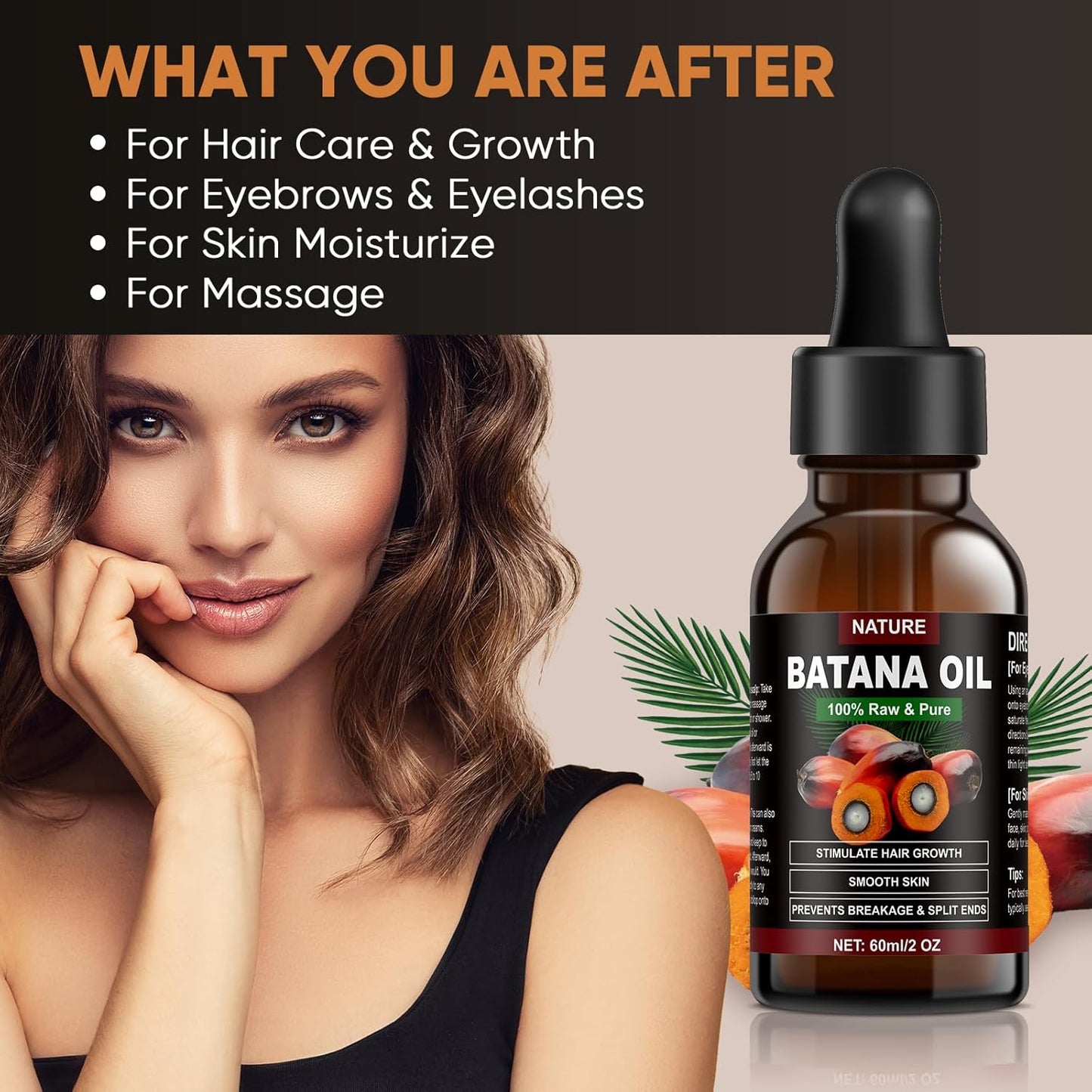 Batana Oil for Hair Growth - Organic Batana Oil for Hair Growth All Types from Honduras, Hair Growth Oils for Growth & Treatment|Enhances Radiance & Nourishment Hair Oil