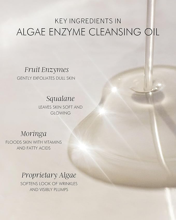 MARA - Algae Enzyme Cleansing Oil | Plant-Based, Gluten-Free, Safe for Sensitive Skin Care | All Types, Cleanse, Hydrate, Make-Up Remover (2 oz | 60 ml)