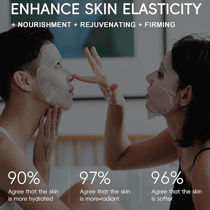 Deep Collagen Overnight Face Mask - Tea Tree CICA Hydrating Overnight Hydrogel Mask, Collagen Overnight Mask Anti Wrinkle Lifting, Collagen Face Mask Improve Elasticity, Firming (Yellow)