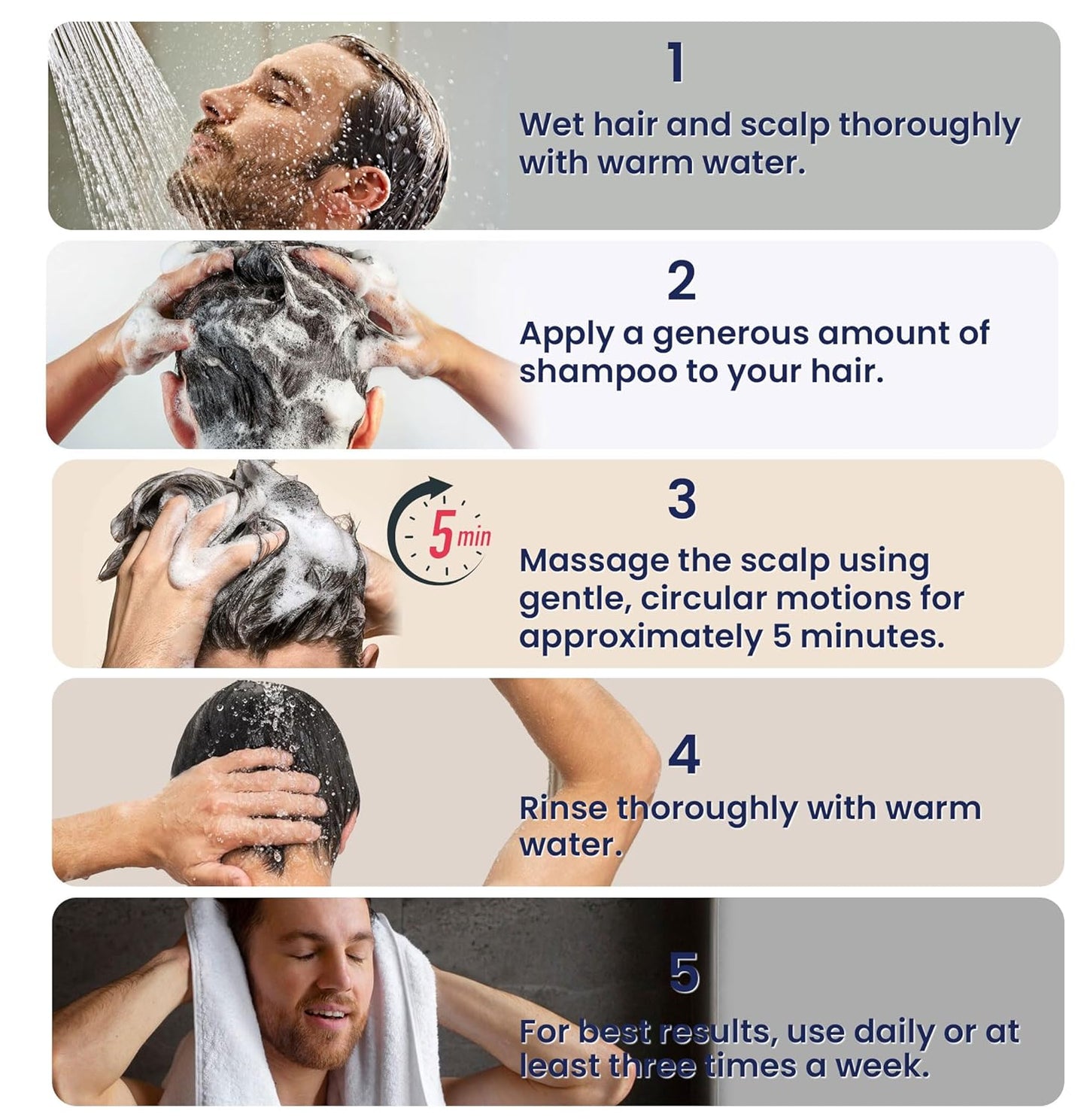 Biotin Hair Growth Shampoo for Men: Natural Thickening Shampoo with Tea Tree Oil Ginseng Mint for Hair Loss and Thinning Hair - 2 Packs