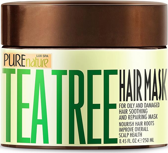 Tea Tree Oil Hair Mask - Conditioner and Deep Moisturizer Treatment for Dry Damaged Hair - With Hydrating Protein for Advanced Repair - Soothing for Itchy Scalps and Dandruff
