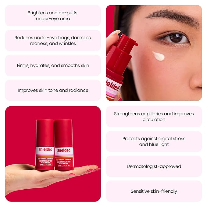 Beauty Self Defense Eye Cream Hydrating Skin-Protective Eye Cream with Silver Citrate & Peptides, 15ml