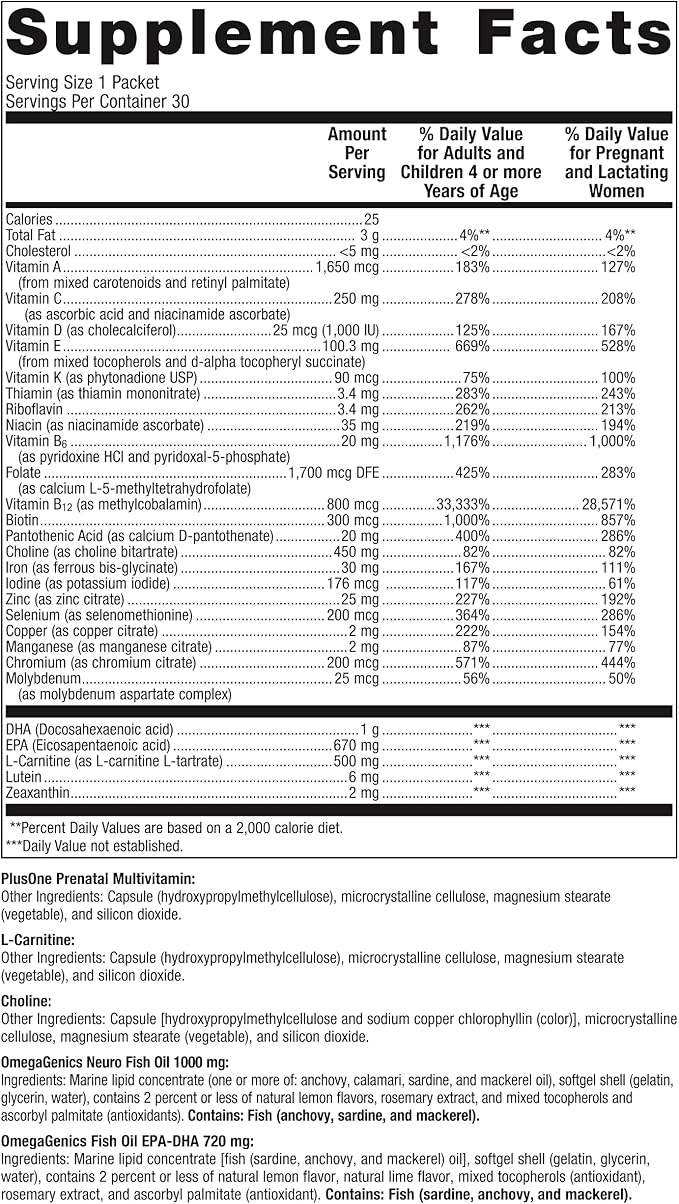 Metagenics PlusOne Daily Prenatal Packs (30 Packets)