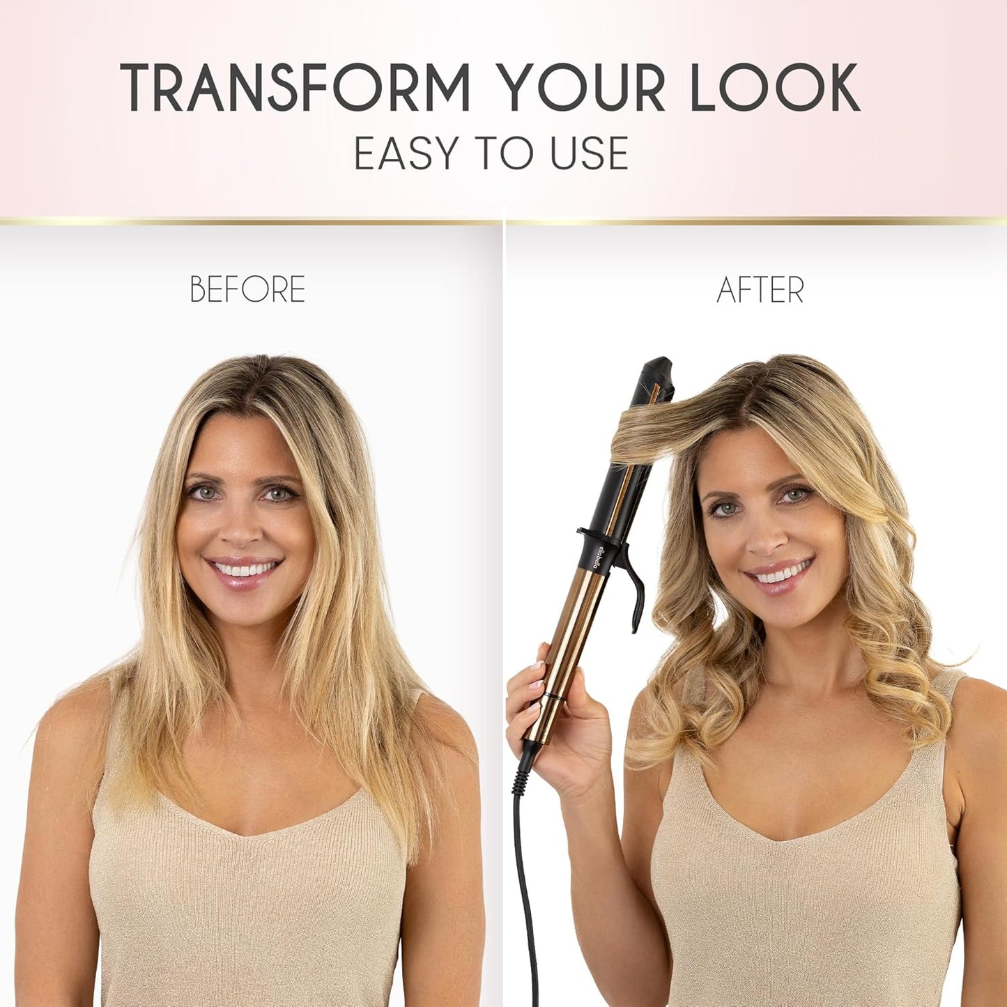 ELLA BELLA® Curling Iron 1.5" • Professional Hair Curler • 1.5 inch Curling Iron • Ceramic Curling Irons • Transform Your Look in Seconds • Suitable for All Hair Types • Say Goodbye to Heat Damage