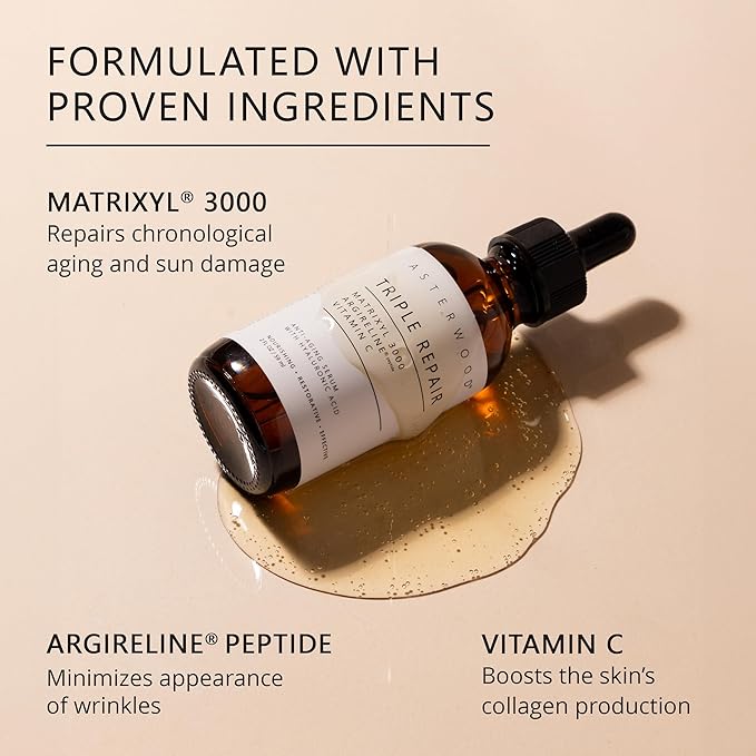 Asterwood Triple Repair Serum (2 oz) + Hyaluronic Acid Eye Serum