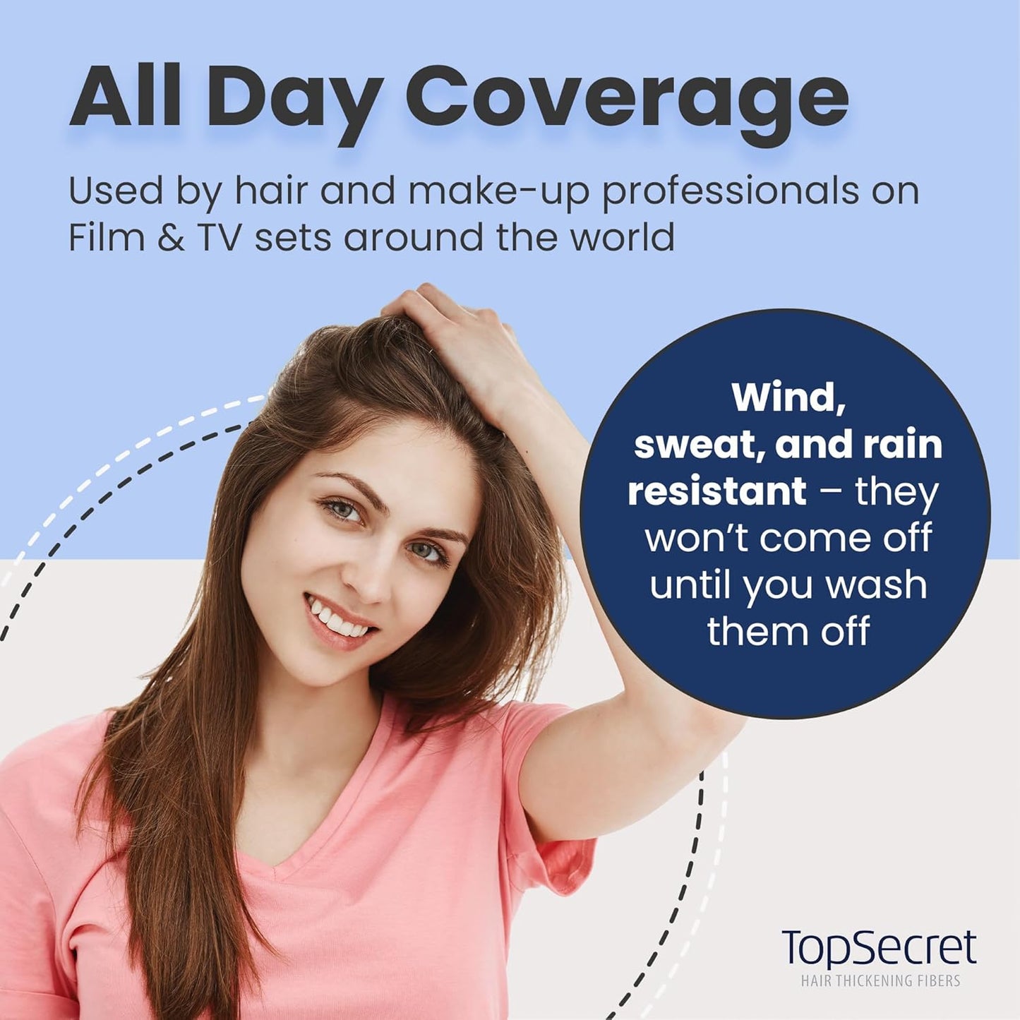 Top Secret Hair Thickening Building Fibers Applicator Included - Undetectable & Natural Hair Filler for Men & Women - Instantly Fill In Thinning Hair - Weather & Sweat Resistant (Light Brown, Large)