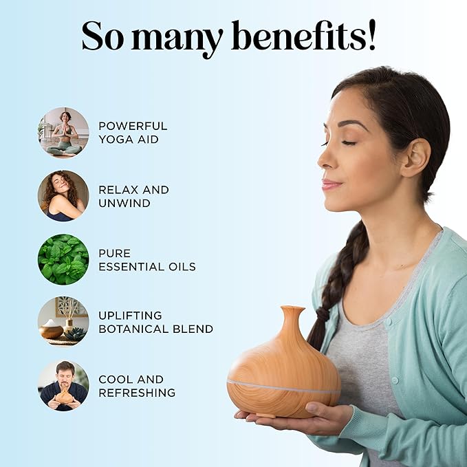 Mint Essential Oil Blend for Diffuser - Refreshing Mint Oil Diffuser Essential Oils with Cooling Peppermint Spearmint Bergamot and Eucalyptus Oils - Pure Aromatherapy Oils for Diffuser Mint Blend