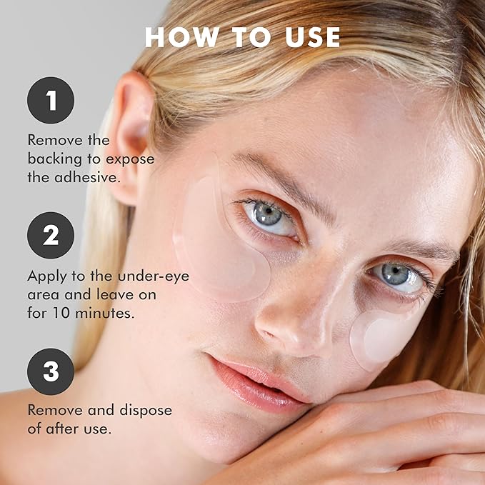 skyn ICELAND Dissolving Microneedle Under Eye Patches with 39% Hyaluronic Acid & Peptides No-Slip Eye Masks for Firming Wrinkles & Fine Lines, 3 Pairs