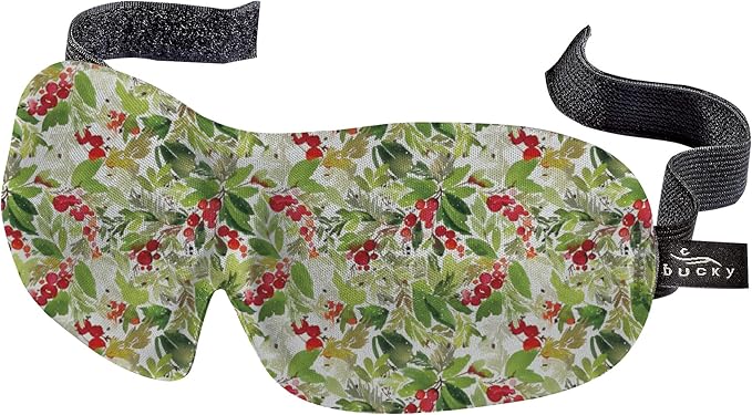 Bucky 40 Blinks No Pressure Printed Eye Mask for Travel & Sleep, Holly, One Size