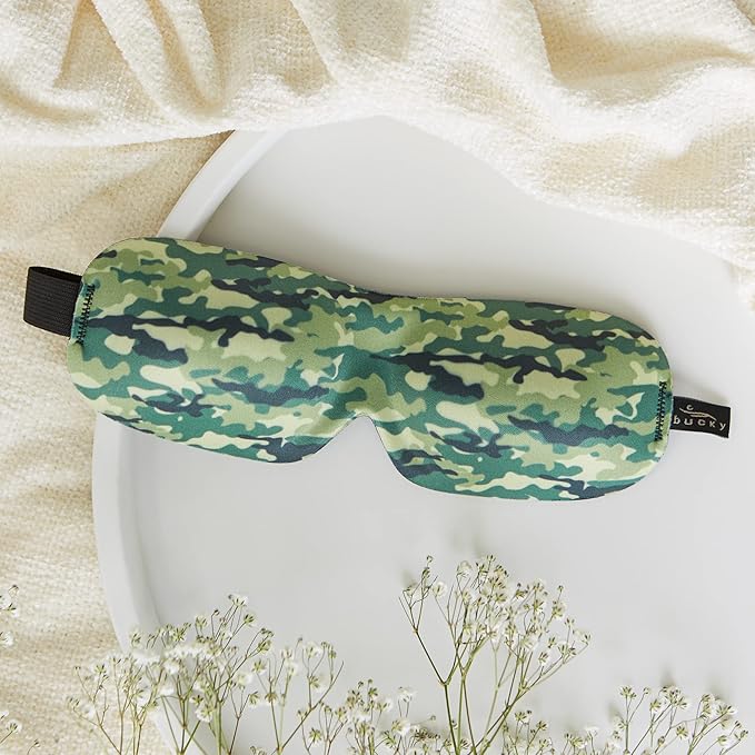 Bucky 40 Blinks No Pressure Printed Eye Mask for Travel & Sleep, Camo, One Size