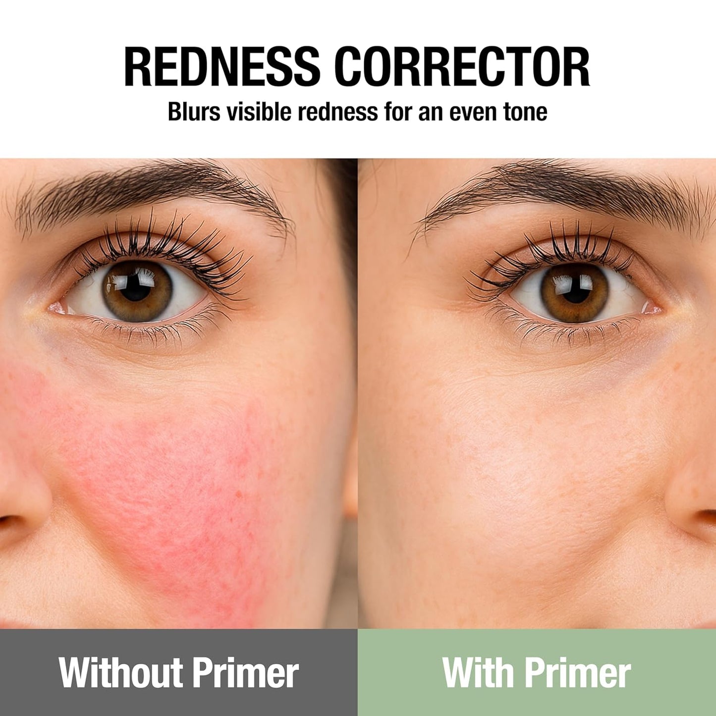 TOUCH IN SOL Redness Correcting Base Primer 1.01 fl.oz. - Pore Minimizing Green Toned Makeup Base - Tone Neutralizing before Foundation - Minimize Rosacea, Redness - No Pore Blem Primer Base