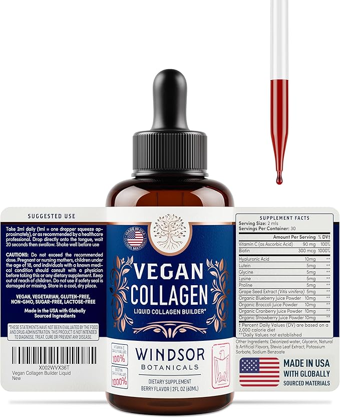 Vegan Collagen Builder Liquid Supplement 60ml, 30 30 Day