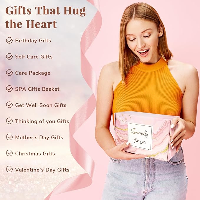 Birthday Gifts for Women - Unique Self-Care Gift Baskets for Mom, Sister, Friend, Coworker & Bestie | Thoughtful Care Package, Friendship Gifts for Her, Wife, Grandma (Mothers Day Gifts)