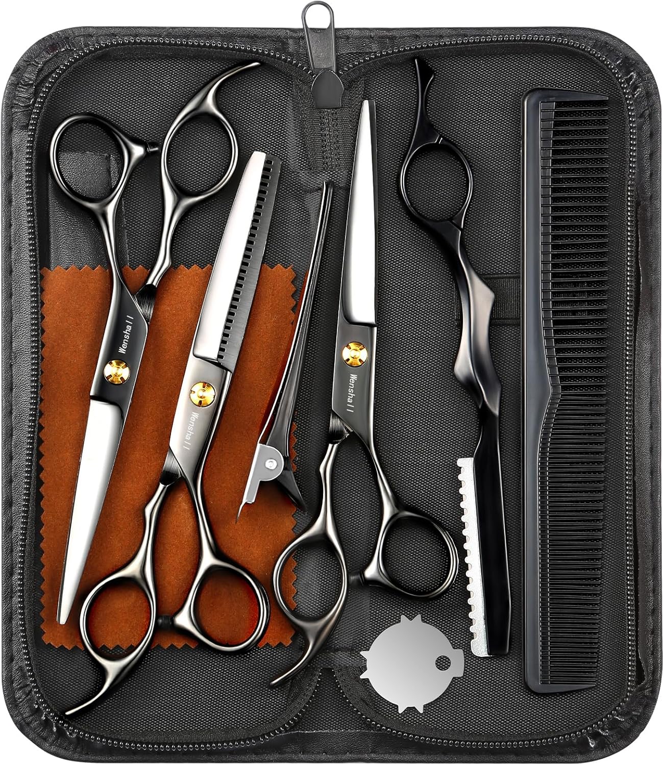 Hair Cutting Scissors Professional 6.89 inch Barber Scissors Multifunctional Salon Thinning Scissors Straight Shears Tools for Mother Father Friends' Christmas Gift