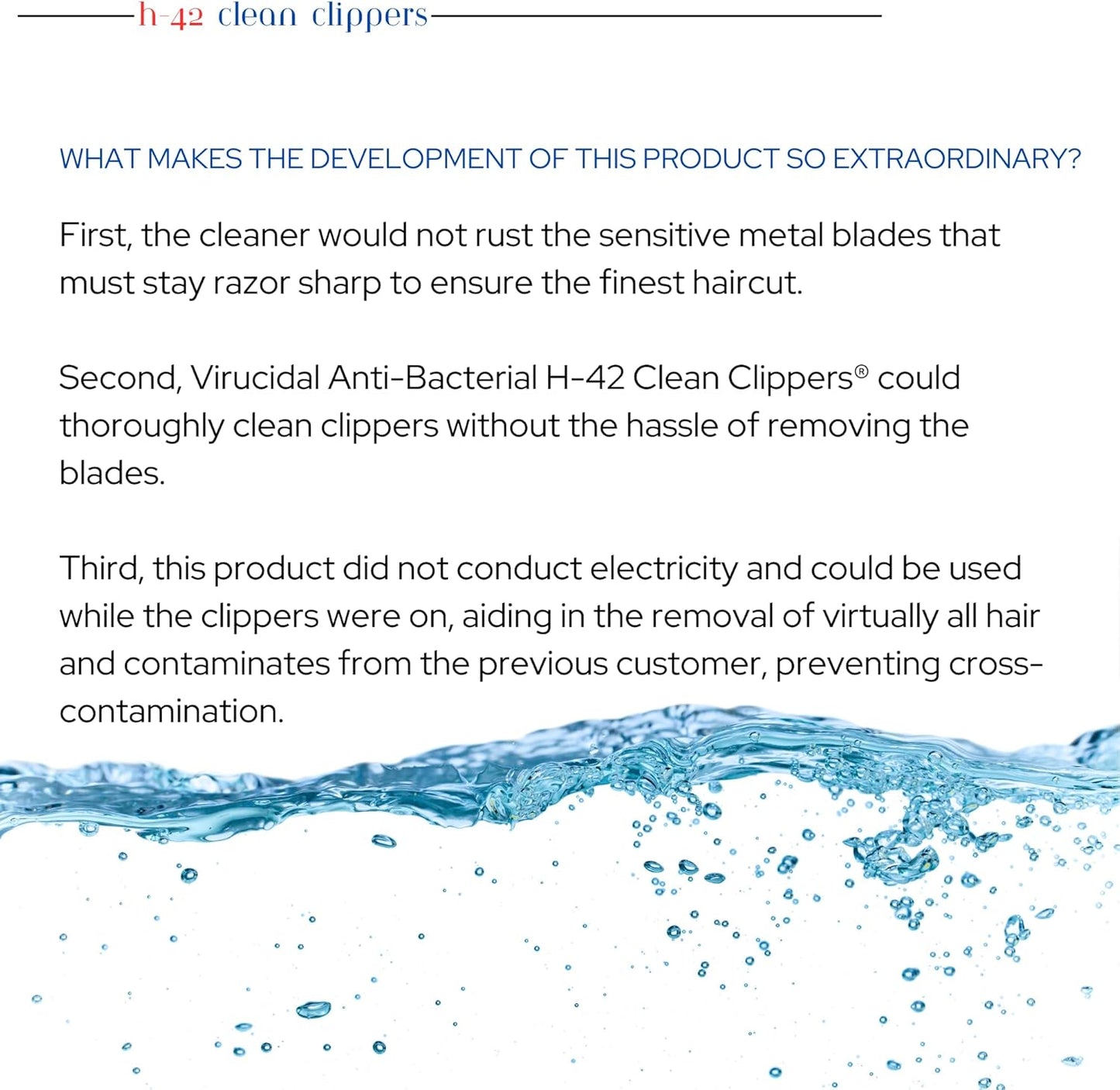 H-42 Clean Clippers Blade Cleaner with Brush - 32oz Bottle