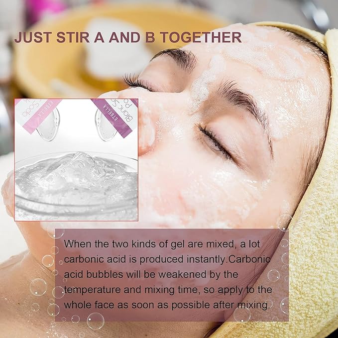 Elitzia CO2 Carboxy Gel Mask Spa Face Masks Skin Facial Care Moisturizing Brighten Natural Beauty 1 box 20 bags ET1719 (Pink)